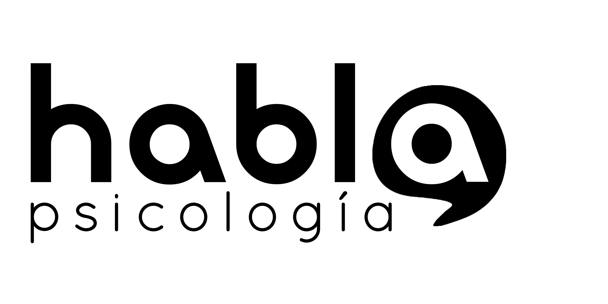 Logo Png Habla Psicologia Rectangulo Negro